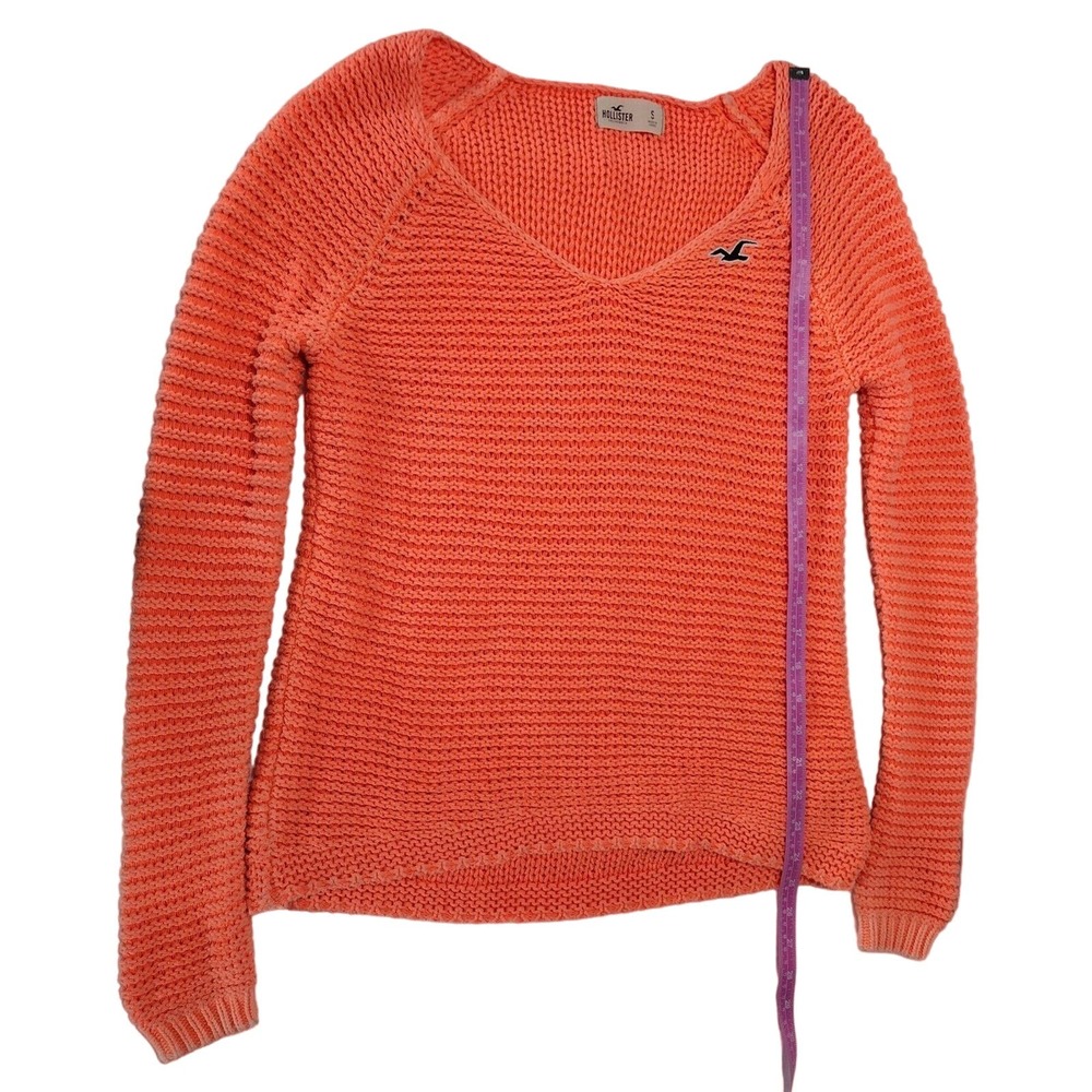 Hollister Coral Orange Knit Sweater Size S - Picture 4 of 10